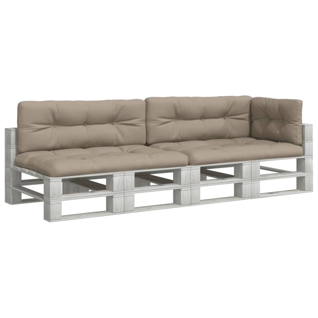 Palletkussens 5 st stof taupe