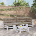 Pallet cushions 5 pcs fabric taupe