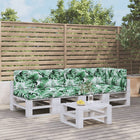 Palletkussens stof bladpatroon groen