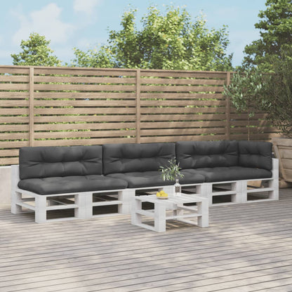 Palletkussens 7 st stof antracietkleurig