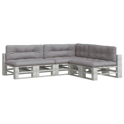Palletkussens 7 st stof grijs