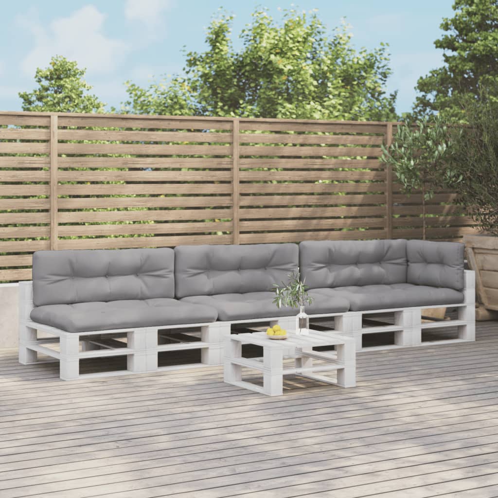 Palletkussens 7 st stof grijs