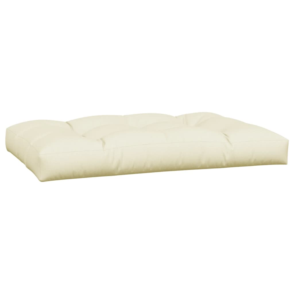 Palletkussens 7 st stof crèmekleurig