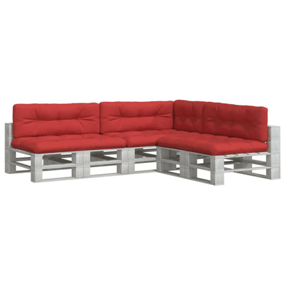 Palletkussens 7 st stof rood
