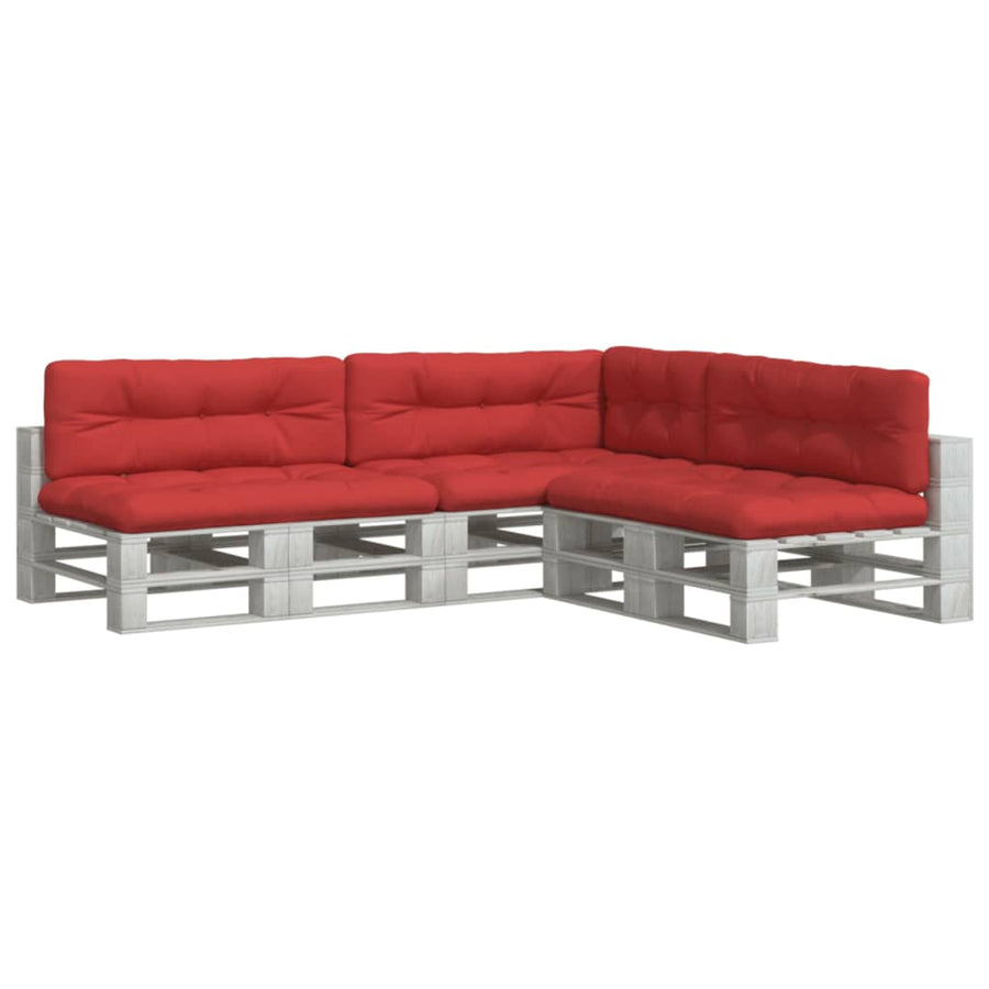 Palletkussens 7 st stof rood
