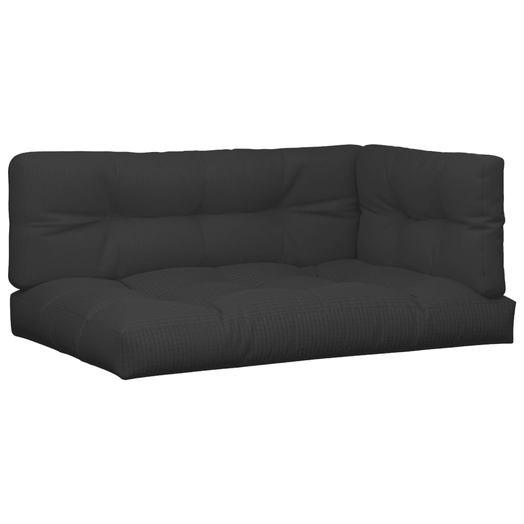 Palletkussens 7 st stof zwart