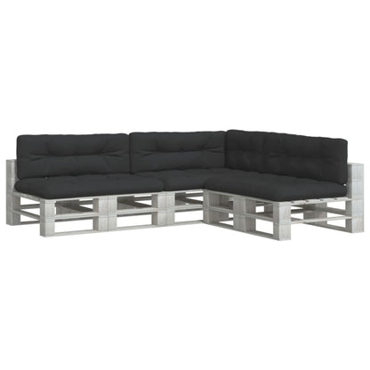 Palletkussens 7 st stof zwart