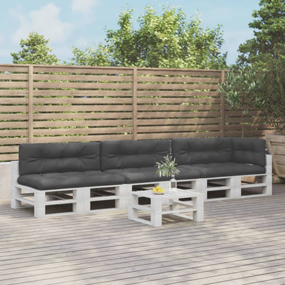 Palletkussens 7 st stof zwart
