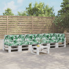 Palletkussens stof bladpatroon groen