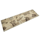Washable Kitchen Mat Coffee Print 45x150 cm Velvet Brown