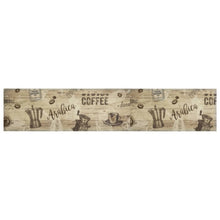 Keukenmat Wasbaar Koffieprint 60X300 Cm Fluweel Bruin