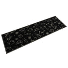 Keukenmat 45x150 cm fluweel zwart