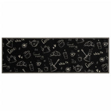 Keukenmat Wasbaar Ochtendprint 60X180 Cm Fluweel Zwart