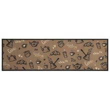 Keukenmat wasbaar ochtendprint 45x150 cm fluweel bruin