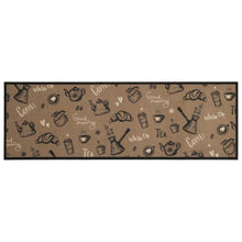 Keukenmat wasbaar ochtendprint 60x180 cm fluweel bruin