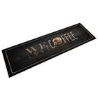 Washable kitchen mat coffee text 45x150 cm velvet