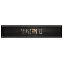 Keukenmat Wasbaar Koffietekst 60X300 Cm Fluweel