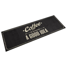Keukenmat Wasbaar Koffietekst 60X180 Cm Fluweel