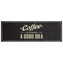 Keukenmat Wasbaar Koffietekst 60X180 Cm Fluweel
