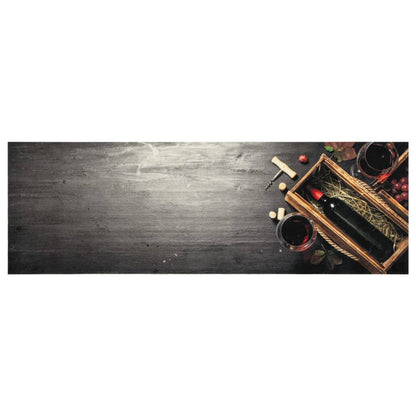 Keukenmat Wasbaar Wijnflesprint 60X180 Cm Fluweel