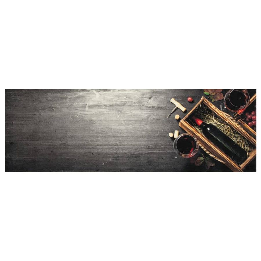 Keukenmat Wasbaar Wijnflesprint 60X180 Cm Fluweel