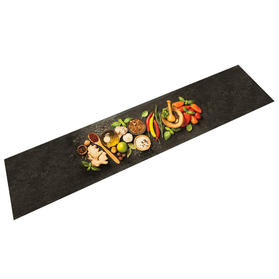 Keukenmat Wasbaar Kruidenprint 60X300 Cm Fluweel