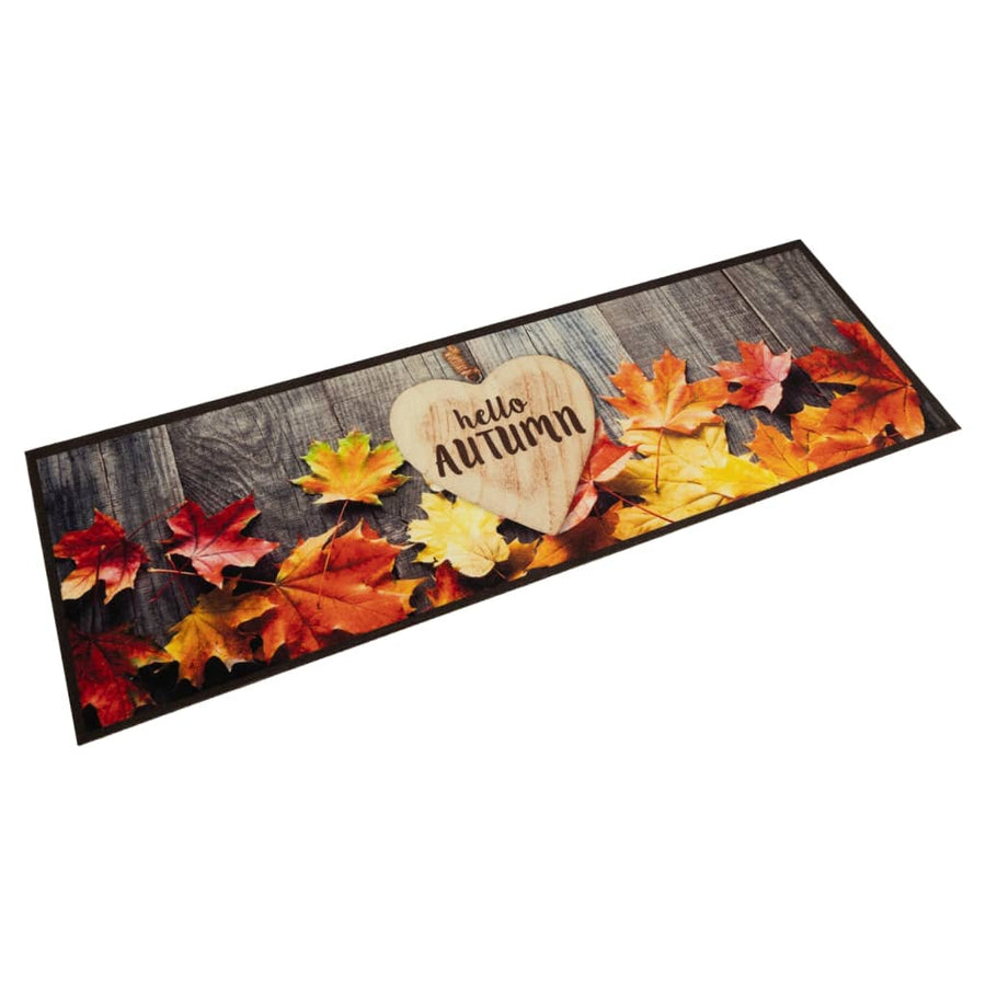 Keukenmat Wasbaar Herfstprint 60X180 Cm Fluweel