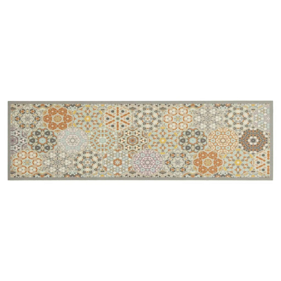 Keukenmat Wasbaar Zeshoekpastelprint 45X150 Cm Fluweel