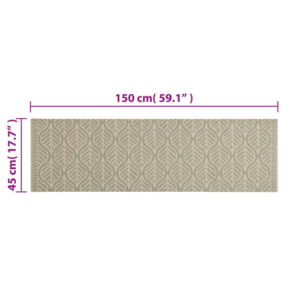 Keukenmat Wasbaar Bladprint 45X150 Cm Fluweel