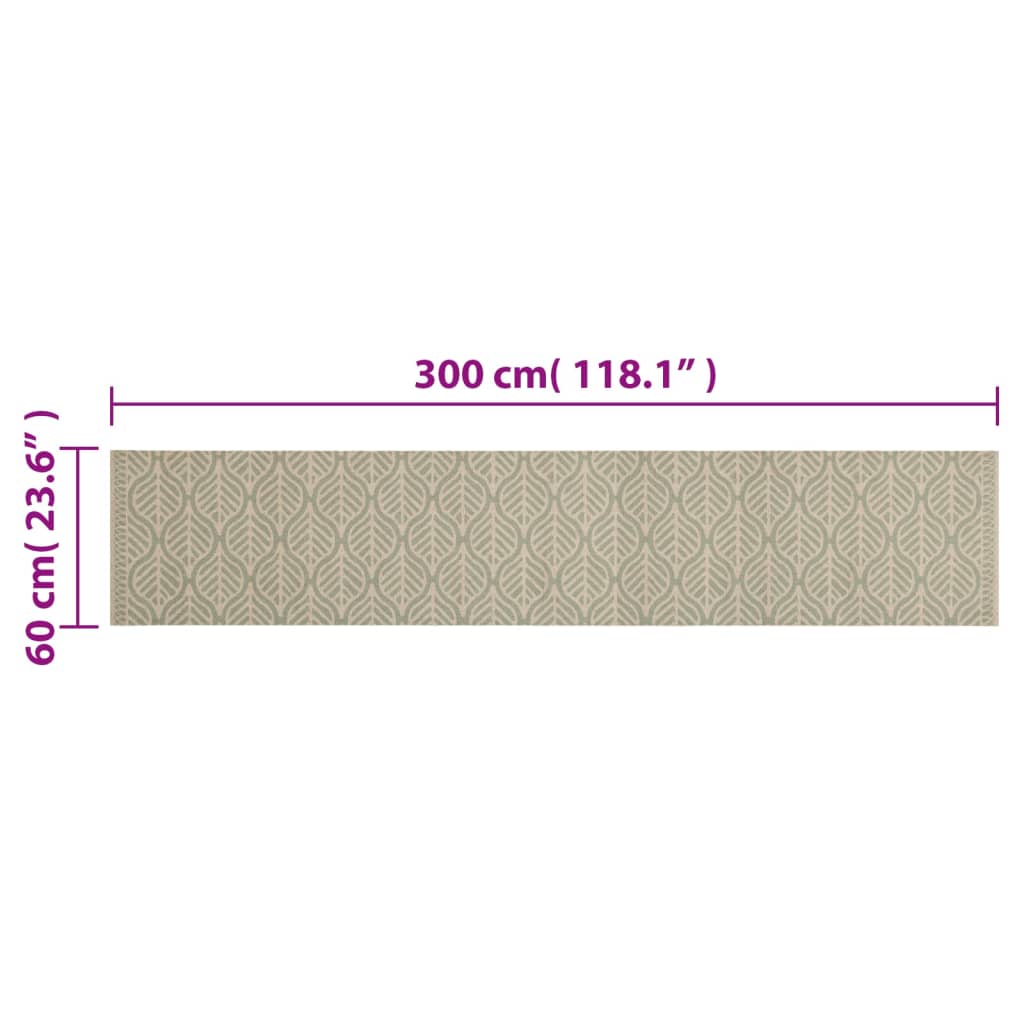 Keukenmat Wasbaar Bladprint 60X300 Cm Fluweel