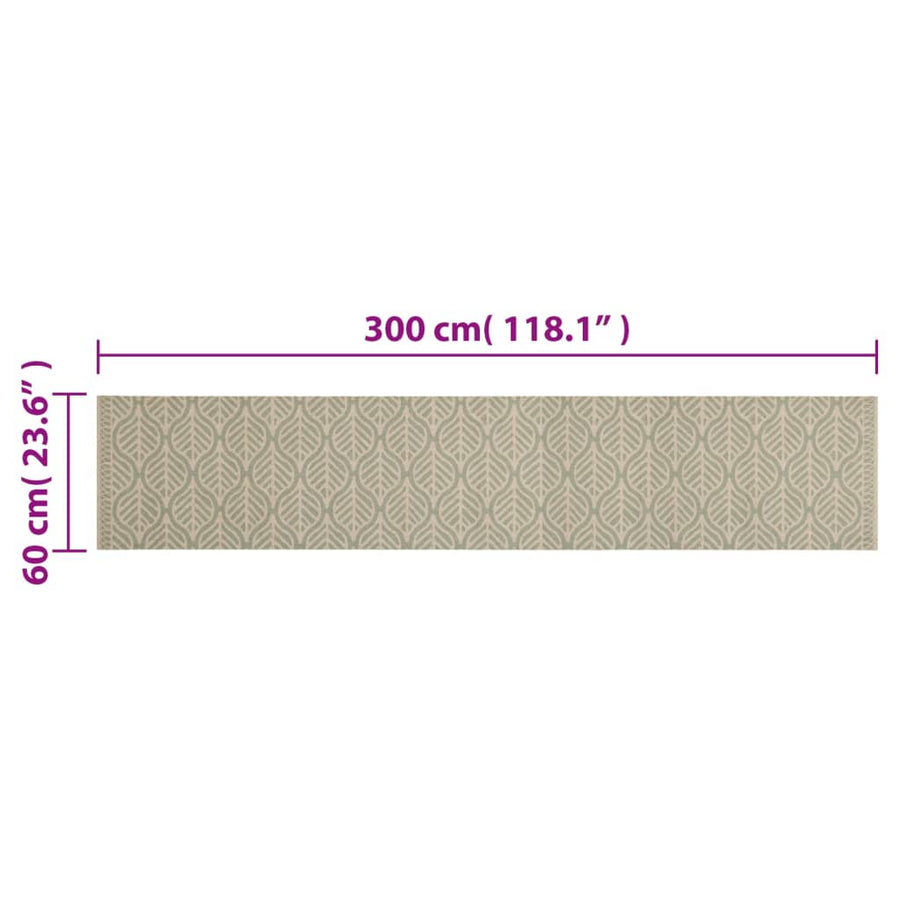 Keukenmat Wasbaar Bladprint 60X300 Cm Fluweel