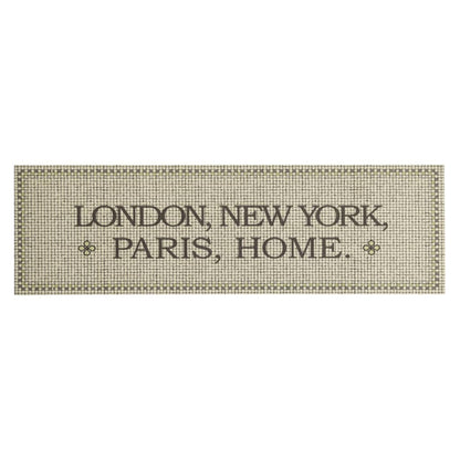 Keukenmat wasbaar Home-tekst 45x150 cm fluweel