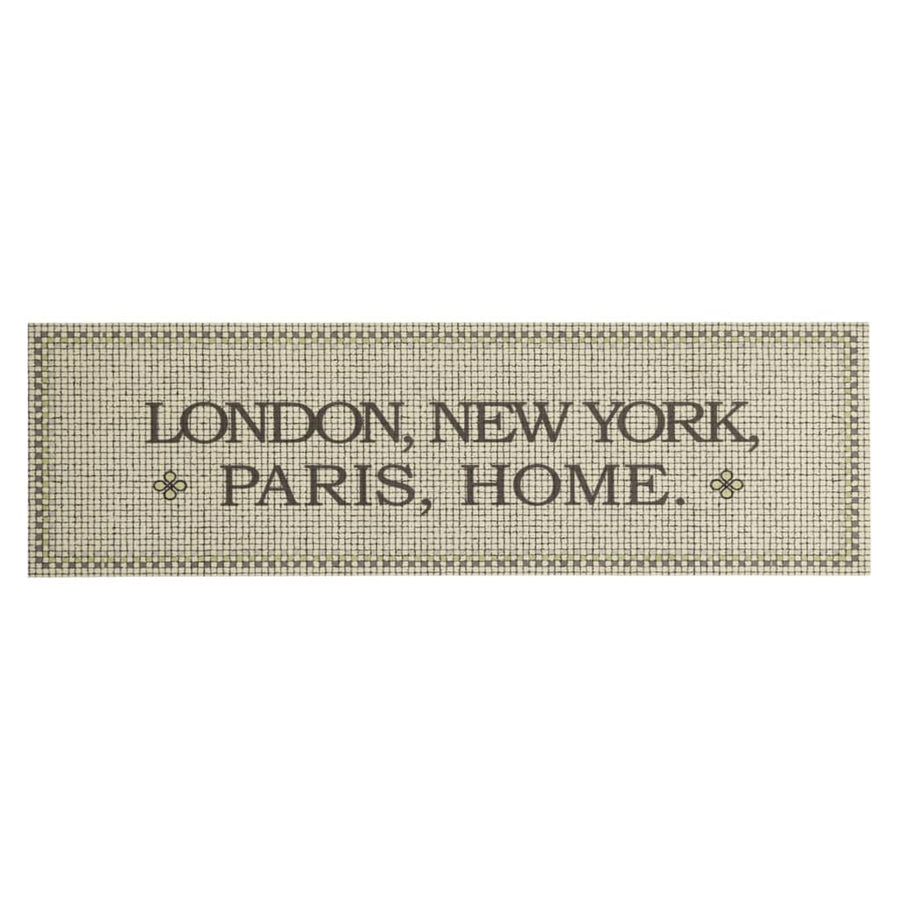 Keukenmat wasbaar Home-tekst 45x150 cm fluweel