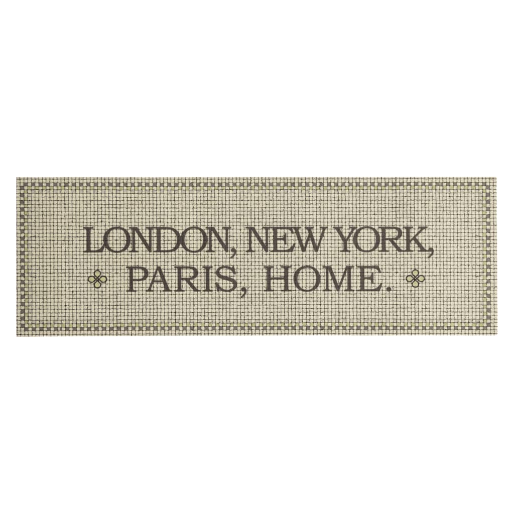 Keukenmat wasbaar Home-tekst 60x180 cm fluweel