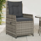 Tuinstoelen 2 st poly rattan grijs verstelbaar