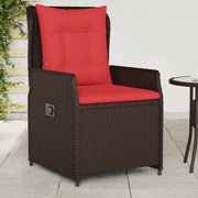 Tuinstoelen liggend 2 stuks polyrotan bruin