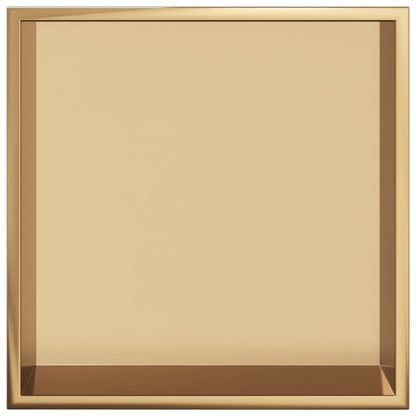 Douchenis 32x32x9 cm roestvrijstaal geborsteld goudkleurig