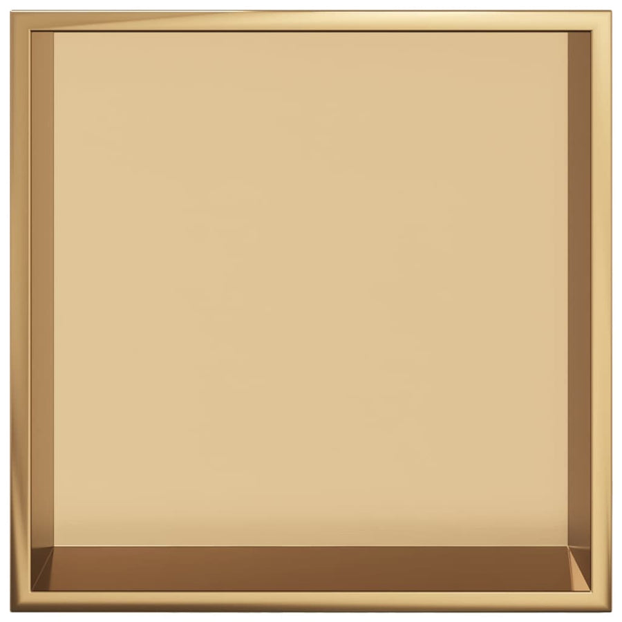 Douchenis 32x32x9 cm roestvrijstaal geborsteld goudkleurig