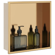 Douchenis 32x32x9 cm roestvrijstaal geborsteld goud