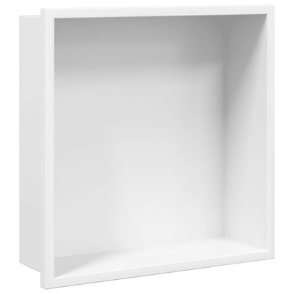 Douchenis 32x32x9 cm roestvrijstaal matwit