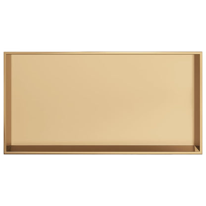 Douchenis 62x32x9 cm roestvrijstaal geborsteld goudkleurig