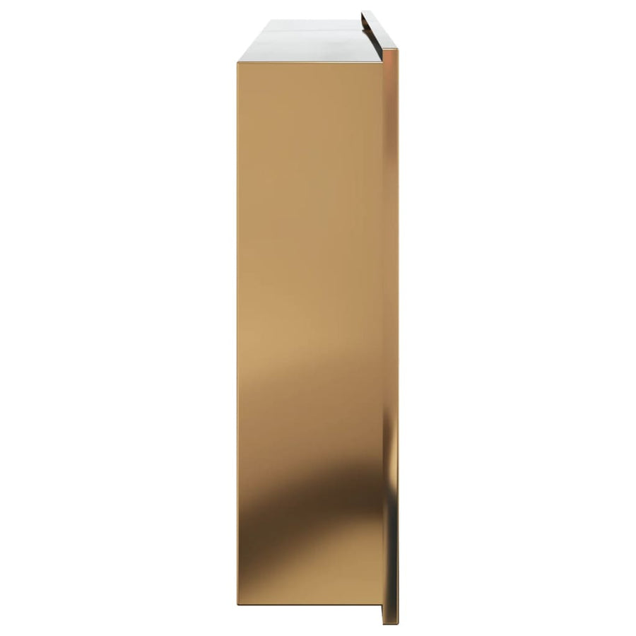 Douchenis 62x32x9 cm roestvrijstaal geborsteld goudkleurig