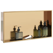 Douchenis 62x32x9 cm roestvrijstaal geborsteld goud