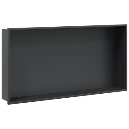 Douchenis 62x32x9 cm roestvrijstaal matzwart