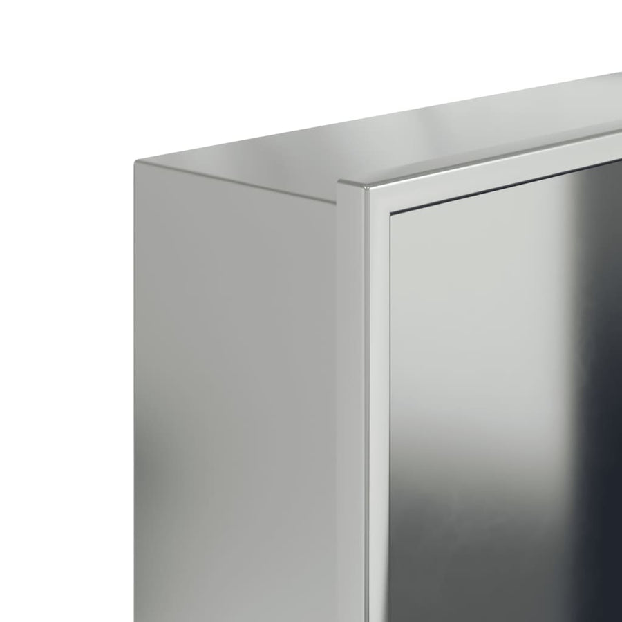 Douchenis 32x62x9 cm roestvrijstaal geborsteld zilverkleurig