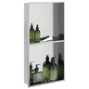 Douchenis 32x62x9 cm roestvrijstaal zilver