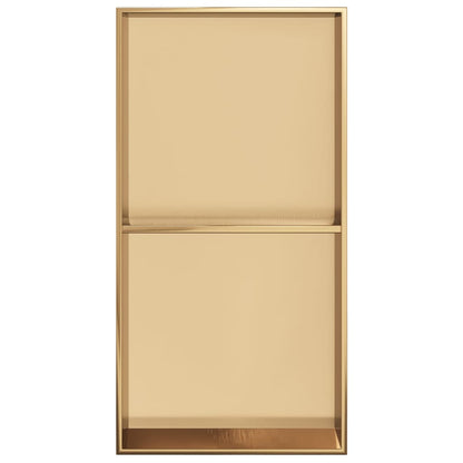 Douchenis 32x62x9 cm roestvrijstaal geborsteld goudkleurig