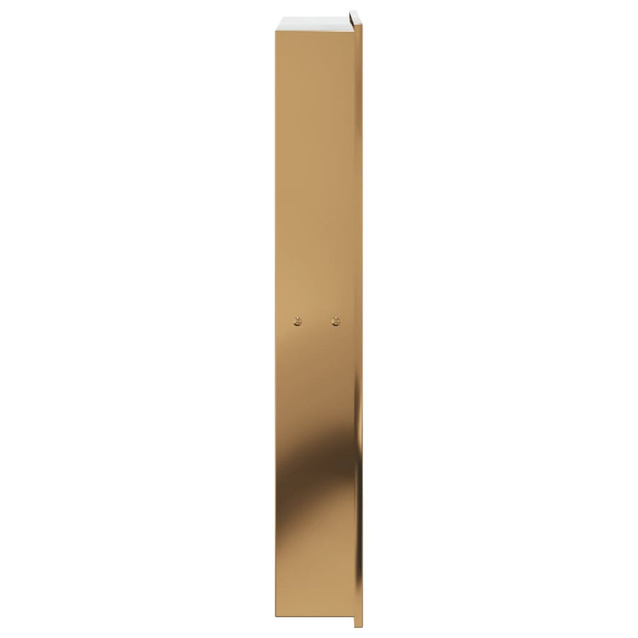 Douchenis 32x62x9 cm roestvrijstaal geborsteld goudkleurig