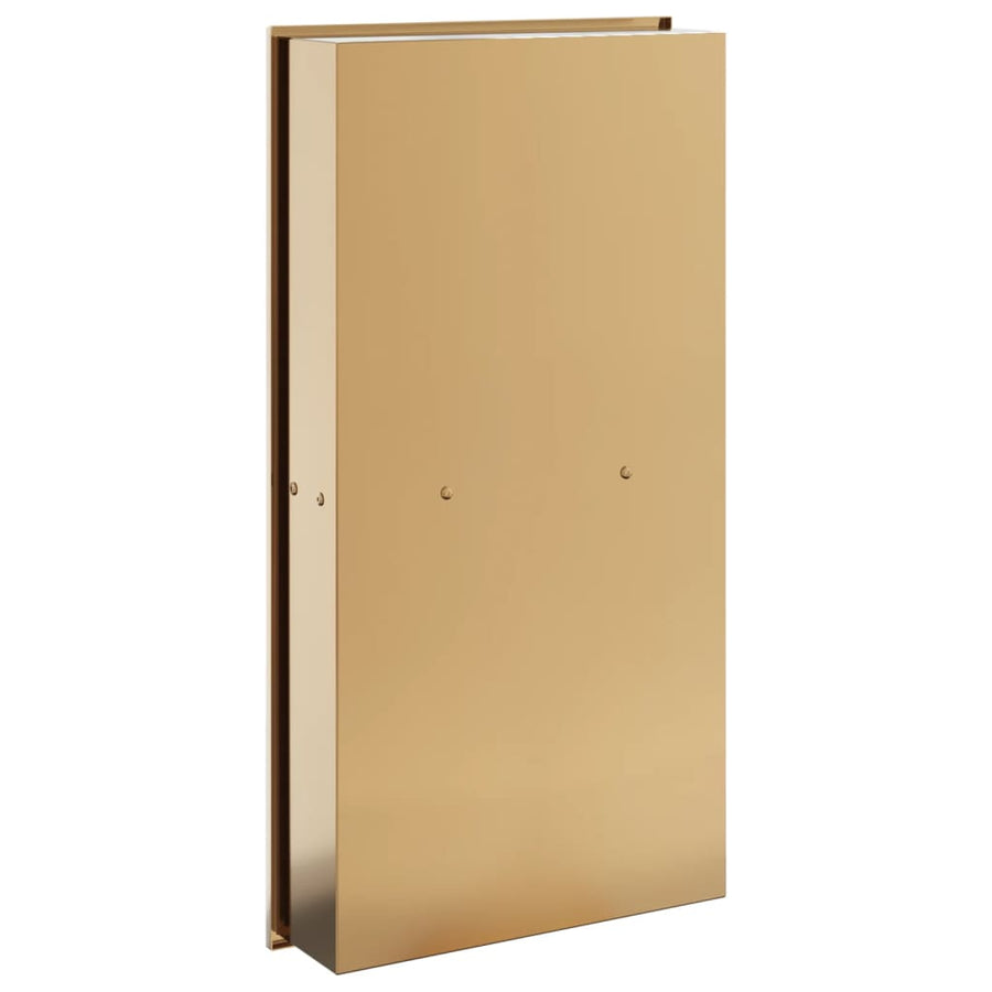 Douchenis 32x62x9 cm roestvrijstaal geborsteld goudkleurig