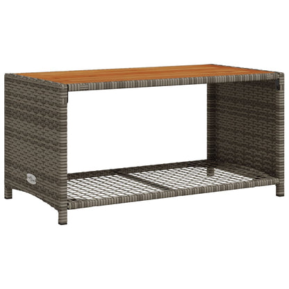 4-delige Loungeset met kussens poly rattan grijs